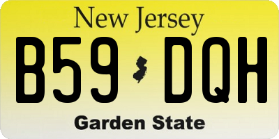 NJ license plate B59DQH