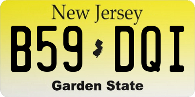 NJ license plate B59DQI