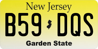 NJ license plate B59DQS