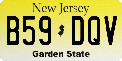 NJ license plate B59DQV