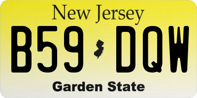 NJ license plate B59DQW