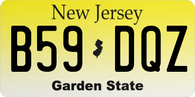 NJ license plate B59DQZ