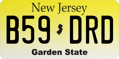 NJ license plate B59DRD