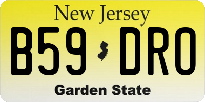 NJ license plate B59DRO