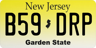 NJ license plate B59DRP