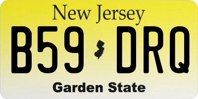 NJ license plate B59DRQ