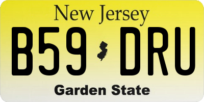 NJ license plate B59DRU
