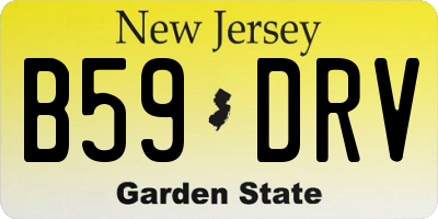 NJ license plate B59DRV