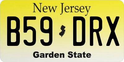 NJ license plate B59DRX