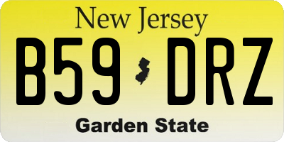 NJ license plate B59DRZ