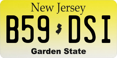 NJ license plate B59DSI
