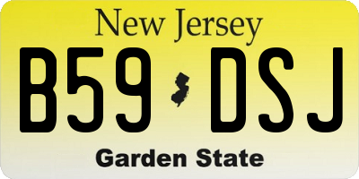 NJ license plate B59DSJ