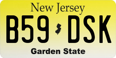 NJ license plate B59DSK