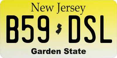 NJ license plate B59DSL