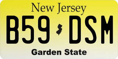 NJ license plate B59DSM