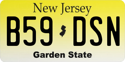 NJ license plate B59DSN