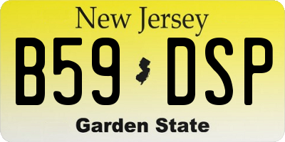 NJ license plate B59DSP