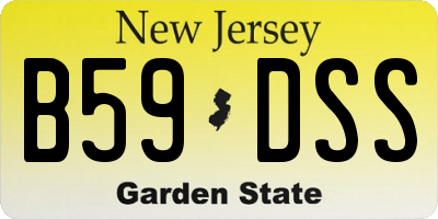 NJ license plate B59DSS
