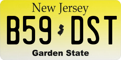 NJ license plate B59DST