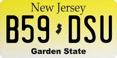 NJ license plate B59DSU