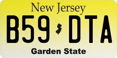 NJ license plate B59DTA