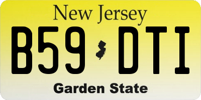 NJ license plate B59DTI