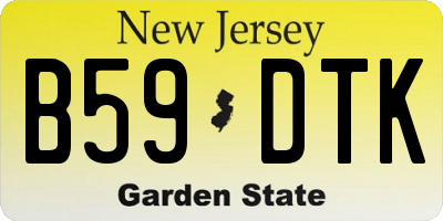 NJ license plate B59DTK