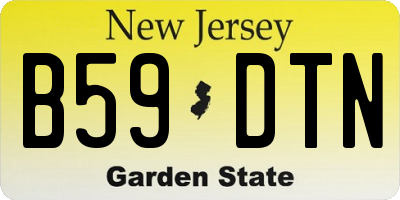 NJ license plate B59DTN