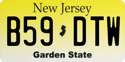 NJ license plate B59DTW