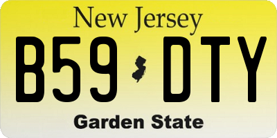 NJ license plate B59DTY