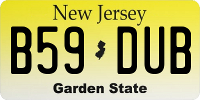 NJ license plate B59DUB