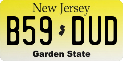 NJ license plate B59DUD