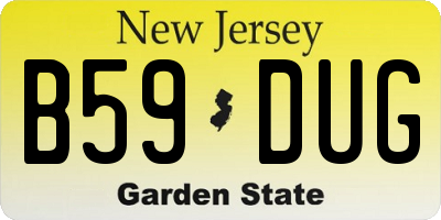 NJ license plate B59DUG