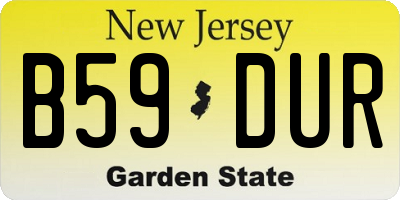 NJ license plate B59DUR