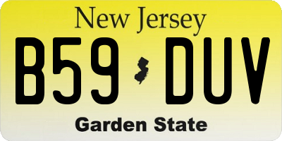 NJ license plate B59DUV