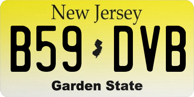 NJ license plate B59DVB