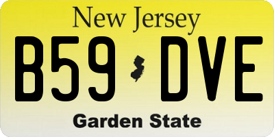 NJ license plate B59DVE