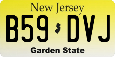 NJ license plate B59DVJ