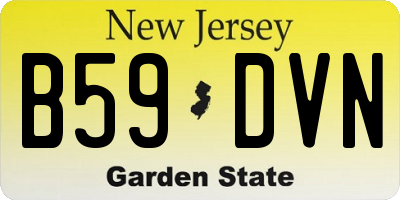 NJ license plate B59DVN