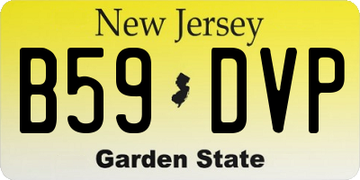 NJ license plate B59DVP