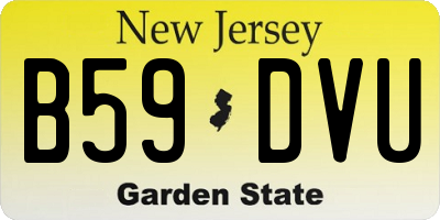 NJ license plate B59DVU