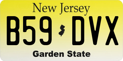 NJ license plate B59DVX