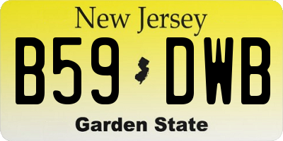 NJ license plate B59DWB