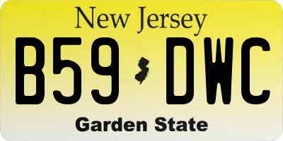 NJ license plate B59DWC