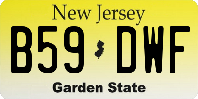NJ license plate B59DWF