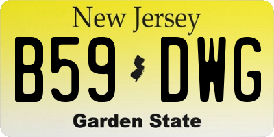 NJ license plate B59DWG