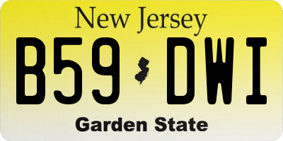 NJ license plate B59DWI