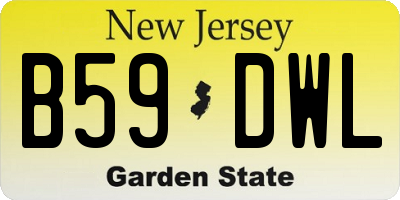 NJ license plate B59DWL