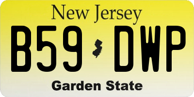 NJ license plate B59DWP