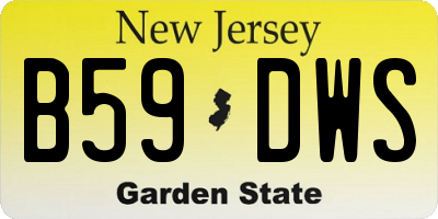 NJ license plate B59DWS